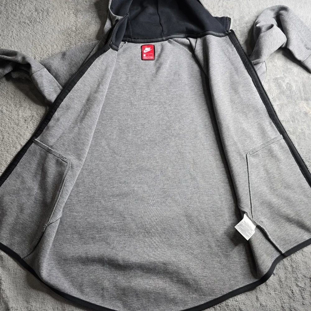 Nike Tech Fleece Windrunner Mens Medium Full Zip Hoodie Heather Gray 805144-091